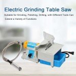 Jewelry Lapidary Saw for Cutting Rocks, Mini Table Saws Grinder Polishing Machine 0-10000r/min with Flexible Shaft (Mini Table Lapidary Saw)
