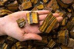 GEMHUB 1 lb Gold Tiger Eye AAA Grade Rough Stones from South Africa - Raw Bulk Natural Crystals for Tumbling, Cabbing, Cutting, Lapidary, Reiki, Wicca and Energy Crystal Healing (3)