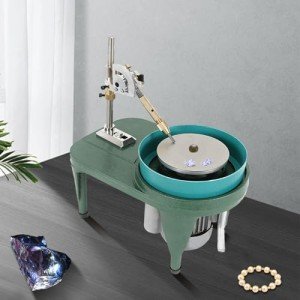 Gem Faceting Machine, 180W 110V Jewelry Gem Faceting Polisher Machine Flat Grinder Lapidary Cutter Polisher, 2800RPM Gemstone Grinding Maker for Carving Jade Stone Wood Gold Crafts