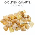 1 LB Golden Quartz Rough Crystals and Stones Raw Stones for Rock Tumbling, Jewelry Making, Polishing, Cabbing, Lapidary, Fountain Rocks, Decoration, Wire Wrapping, Gem Mining, Reiki Healing