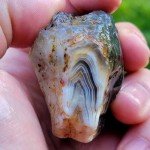 Natural Stones 1 Lbs Tumbling Rough Raw Materials for Cabbing Tumbling Trimming Crystals Reiki Healing Lapidary (Botswana Agate with Skin, Banded Mix)