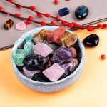 Simurg Raw Mixed Stone 1lb ''A'' Grade Mixed Rough Crysta Rocks for Cabbing, Tumbling, Cutting, Lapidary, Polishing, Reiki Crystal Healing