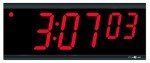 Pyramid Time Systems Extra Large Stand Alone Digital Clock, 4" Numeral Red LED Display, 6 Digit (Hour, Minutes, Seconds), 110V, 6' cord, Stand-Alone, Made in USA (DIG-6B)