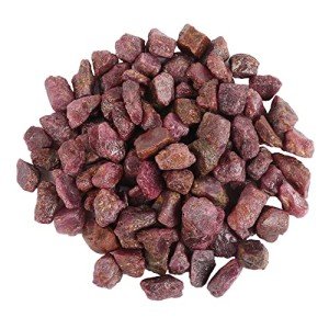 Rough Ruby Crystal 100 Ct Natural Healing Gems Set of 10 Pcs Raw Gemstone Beads for Cabbing, Lapidary, Tumbling, Wire Wrapping, Reiki and Wicca