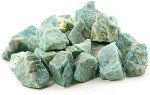 Sawcart 1 Lb Amazonite Bulk Rough Raw Natural Crystal Stone Rock for Cabbing Tumbling Lapidary Polishing Wire Wrapping Wicca Reiki Healing Mediation Chakra Balancing Fountain Decoration