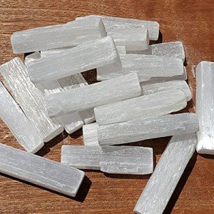 Sawcart ½ Lb Selenite Bulk Rough Raw Rock Natural Crystal Gem Stone for Cabbing, Tumbling, Lapidary, Polishing, Wire Wrapping, Fountain, Wicca, Reiki Healing, Mediation, Chakra Balancing, Yoga