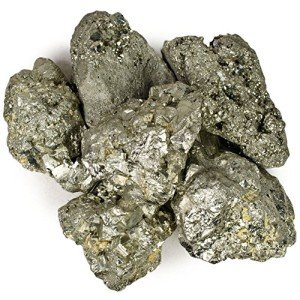 Hypnotic Gems Materials: 1/2 lb Pyrite Fools Gold Large Stones from Peru - 2 Inches Avg - Raw Natural Rough Crystals for Cabbing, Tumbling, Lapidary, Polishing, Wire Wrapping, Wicca & Reiki Healing