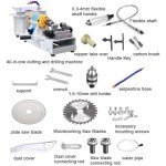 Jewelry Lapidary Saw for Cutting Rocks, Mini Table Saws Grinder Polishing Machine 0-10000r/Min with Flexible Shaft, Benchtop Jewelry Tools Gemstone Saw Cutting Jade