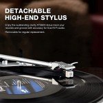 Turntables Belt-Drive Record Player with Wireless Output Connectivity, Vinyl Player Support 33&45 RPM Speed Phono Line USB Digital to PC Recording with Advanced Magnetic Cartridge&Counterweight