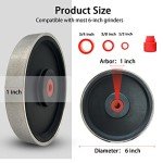 UF-SHARP Diamond Lapidary Jewelry Grinding Wheel 6 inch,1"Arbor, for TIG tungstens, Gem, Marble, Granite, Glass, Ceramics, Cemented Carbide (600 Grit)