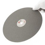 JINGLING 8" Inch Diamond Grinding Disc 320 Grit Flat Lap Disk Lapping Plate Sanding Pads Lapidary Tools for Stone Pottery Faceting Machine