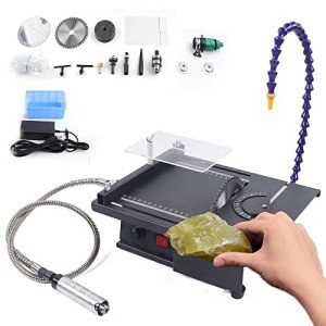 Gem Faceting Cutting Carving Polishing Machine, 7-Speed Multifunctional Gem Jade Grinder Polisher kit Machine Bench Grinder 1600-3300RPM