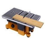 Mini Table Saw, 90W Lapidary Saw Hobby Table Saw, 4500r/min Portable Precision Table Saws with 4 Inch HSS Alloy Steel Circular Saw Blades, Bench Top Sawing Machine for Wood Glass Plastic Acrylic