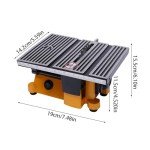 Mini Table Saw, 90W Lapidary Saw Hobby Table Saw, 4500r/min Portable Precision Table Saws with 4 Inch HSS Alloy Steel Circular Saw Blades, Bench Top Sawing Machine for Wood Glass Plastic Acrylic