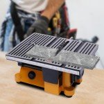 Mini Table Saw, 90W Lapidary Saw Hobby Table Saw, 4500r/min Portable Precision Table Saws with 4 Inch HSS Alloy Steel Circular Saw Blades, Bench Top Sawing Machine for Wood Glass Plastic Acrylic