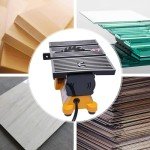 Mini Table Saw, 90W Lapidary Saw Hobby Table Saw, 4500r/min Portable Precision Table Saws with 4 Inch HSS Alloy Steel Circular Saw Blades, Bench Top Sawing Machine for Wood Glass Plastic Acrylic