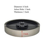 CAQUXIL Diamond Lapidary Jewelry Grinding Wheel 6 Inch with 1 Inch Arbor Hole, Diamond Grinding Wheel for Gem, Marble, Granite, Glass, Ceramics, Cemented Carbide, 320 Grit