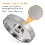 HARFINGTON Diamond Lapidary Wheel 6 Inch x 1 Inch Arbor Hole 400 Grit Grinding Wheels for Stone, Marble, Glass, Ceramics, Crystal, Carbide, Steel
