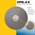 8 inch Diamond Disc Grit 1500 High Density Coated Flat Lap Lapping Lapidary Wheel Glass Jewelry Polishing Tool Grinding Sharpening Metal Back 1/2 Arbor GRIT1500