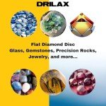 8 inch Diamond Disc Grit 1500 High Density Coated Flat Lap Lapping Lapidary Wheel Glass Jewelry Polishing Tool Grinding Sharpening Metal Back 1/2 Arbor GRIT1500