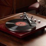 1 by ONE Belt Drive Turntable with Bluetooth Connectivity, Built-in Phono Pre-amp, USB Digital Output Vinyl Stereo Record Player with Magnetic Cartridge, 33 or 45 RPM