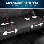 Motorbox Prestige Premium Seat Covers, Semi-Custom Fit Car Seat Covers Full Set, Automotive Interior Cover for Car Truck Van SUV, Made with Faux Leather for Superior Feel & Durability - Red