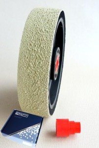 8" Grit: 1200 Premium REZ Soft Lapidary Diamond Wheel for Cabbing Grinding Sanding Polishing Operations. Plastic Body with Foam Padding. Perfect to Work with Stones, Gemstones, Glass.