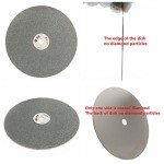 JINGLING 8" Inch Diamond Grinding Discs 100 Grit Flat Lap Disk Lapping Plate Sanding Pads Lapidary Tools for Stone Pottery Faceting Machine