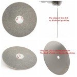 JINGLING 8" Inch Diamond Grinding Disc 80 Grit Coarse Flat Lap Disk Lapping Plate Sanding Pads Lapidary Tools for Stone Pottery Faceting Machine