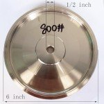 6" Diameter Electroplating Diamond Grinding Wheel with 1/2" Arbor for Stone Glass Lapidary Crystal Polishing (Grit:800#)