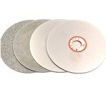 Xucus 4" inch Grit 36-3000 Diamond Grinding Disc Wheel Coated Flat Lap Disk Lapidary Tools for Sharpening Diamond Blades Gemstone - (Grit: Single 400Grit, Size: 4 inch)