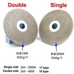 Xucus 4" inch Grit 36-3000 Diamond Grinding Disc Wheel Coated Flat Lap Disk Lapidary Tools for Sharpening Diamond Blades Gemstone - (Grit: Single 400Grit, Size: 4 inch)