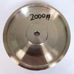 6" Diameter Electroplating Diamond Grinding Wheel with 1/2" Arbor for Stone Glass Lapidary Crystal Polishing (Grit:2000#)