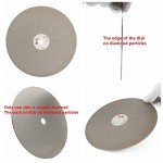 JINGLING 8" Inch Diamond Grinding Disc 180 Grit Flat Lap Disks Lapping Plate Sanding Pads Lapidary Tools for Stone Pottery Faceting Machine