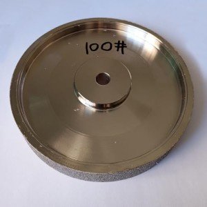 6" Diameter Electroplating Diamond Grinding Wheel with 1/2" Arbor for Stone Glass Lapidary Crystal Polishing (Grit:100#)