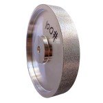 6" Diameter Electroplating Diamond Grinding Wheel with 1/2" Arbor for Stone Glass Lapidary Crystal Polishing (Grit:100#)