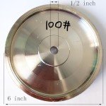 6" Diameter Electroplating Diamond Grinding Wheel with 1/2" Arbor for Stone Glass Lapidary Crystal Polishing (Grit:100#)