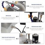CNCTOPBAOS Precision Gemstone Grinding Polishing Angle Machine,120W 2800rpm Faceted Gem Faceting Jewelry Polisher Cutting Flat Grinder,24V DC Infinitely Variable Speed Lapidary Machine Digital Display