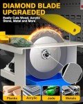 PYY Lapidary Saw - Jewelry Rock Saw w/Upgraded Diamond Blades & Woodworking Blade, 0-10000 RPM 350W Mini Wet Cutting Rock Cutter Machine for Stones, Gem DIY Art Project Lapidary Equipment, 10"*8"