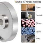 HARFINGTON Diamond Lapidary Wheel 6 Inch x 1 Inch Arbor Hole 2000 Grit Grinding Wheels for Stone, Marble, Glass, Ceramics, Crystal, Carbide, Steel