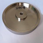 6" Diameter Electroplating Diamond Grinding Wheel with 1/2" Arbor for Stone Glass Lapidary Crystal Polishing (Grit:240#)