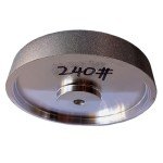 6" Diameter Electroplating Diamond Grinding Wheel with 1/2" Arbor for Stone Glass Lapidary Crystal Polishing (Grit:240#)