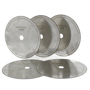 JINGLING 6 inch Diamond Lapidary Blades Stone Cutting Saw Blade Super-Thin Rim 0.4mm Trim Rock Jewelry Tools for Stone Pack of 5Pcs