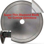 JINGLING 6 inch Diamond Lapidary Blades Stone Cutting Saw Blade Super-Thin Rim 0.4mm Trim Rock Jewelry Tools for Stone Pack of 5Pcs