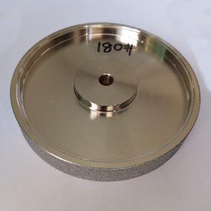 6" Diameter Electroplating Diamond Grinding Wheel with 1/2" Arbor for Stone Glass Lapidary Crystal Polishing (Grit:180#)