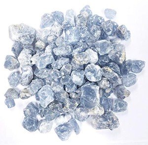 MINERALUNIVERSE 1/2 LB Celestite Crystal Rough Stones - Celestine Natural Stones - Raw Rocks Perfect for Cabbing, Tumbling, Lapidary & Polishing and Reiki Healing
