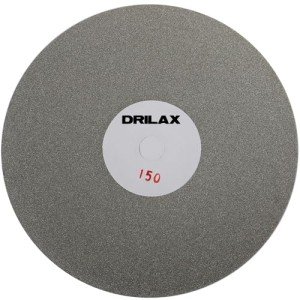 8 inch Diamond Disc Grit 150 High Density Coated Flat Lap Lapping Lapidary Wheel Glass Jewelry Polishing Tool Grinding Sharpening Metal Back 1/2 Arbor GRIT0150
