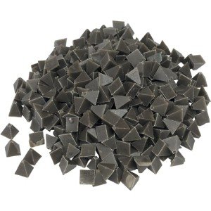 Raytech 41-141 Medium Cut Pyramids Plastic Media, 55 lbs/cu ft Density, 1/4" Size, Gray/Brown, 5lbs Weight