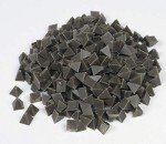 Raytech 41-141 Medium Cut Pyramids Plastic Media, 55 lbs/cu ft Density, 1/4" Size, Gray/Brown, 5lbs Weight