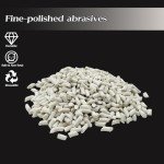 Seuqhck 8LB Ceramic Media for Rock Tumbling, 1/5" x 2/5" Reusable Non-Abrasive Cylinder Pellets, Grit Refill for Lapidary Tumblers & Stone Polishers